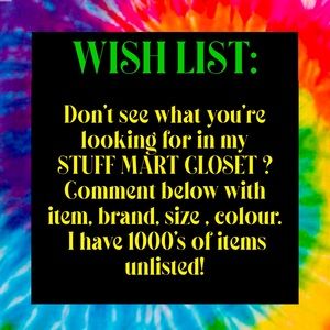 ⭐️Don’t see what you’re looking for?Comment below with item, brand, size…